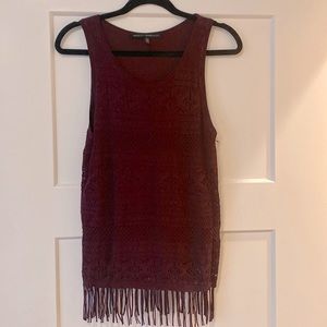 Maroon knit tank